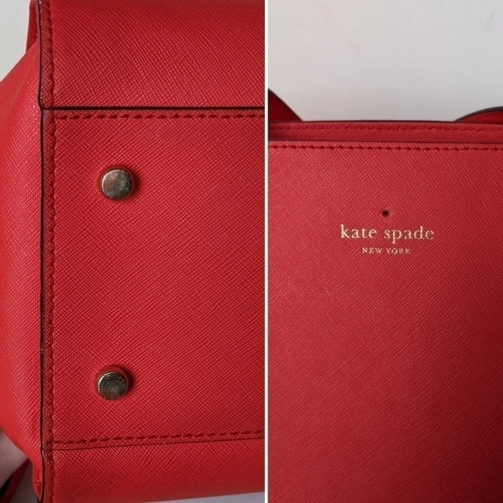 Kate Spade Hayden Cedar Street Red Leather Satchel Purse Bag